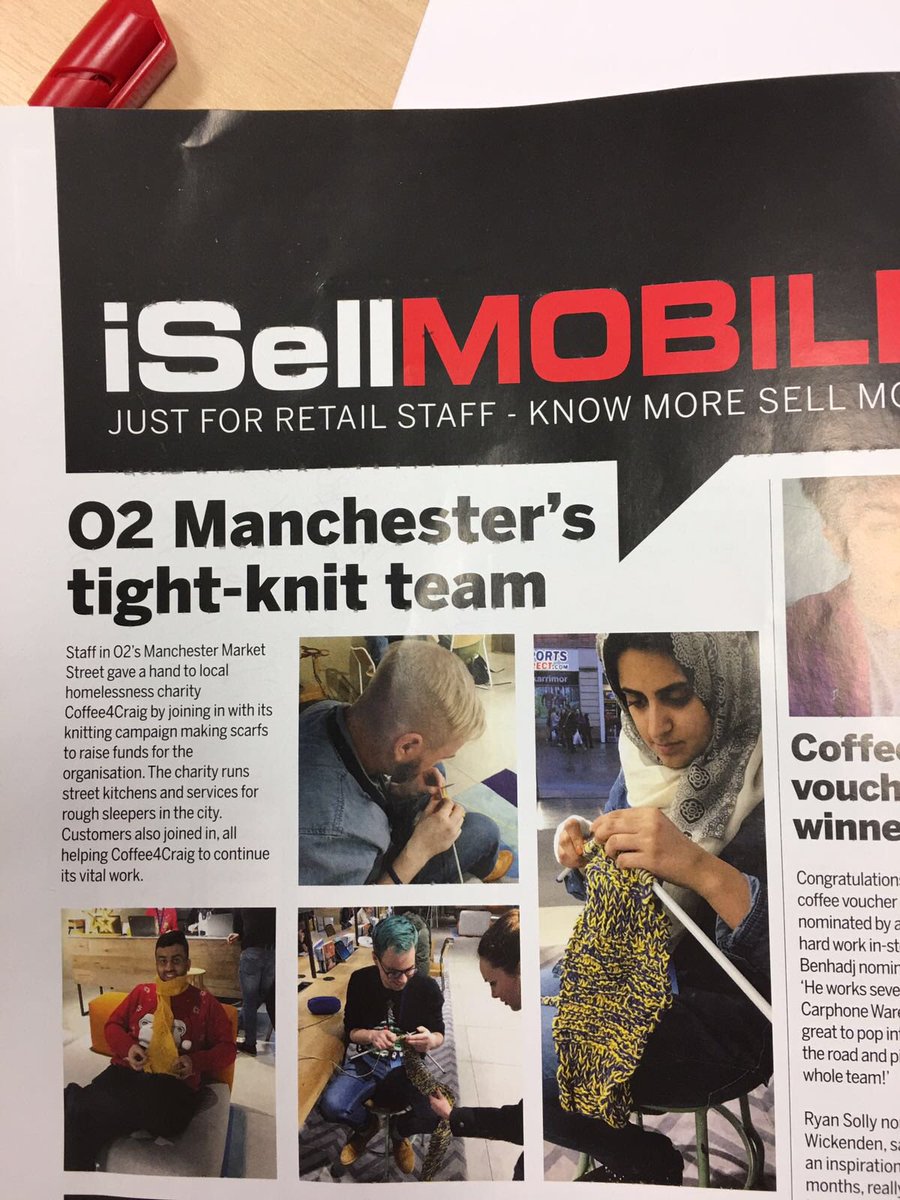 ElaineJenkinson's tweet image. @Coffee4Craig #o2manchestermarketst @hanwar87 @DeelaBreen @RobinGoodings @O2GuruDannyy plus all the knitters- Thank you