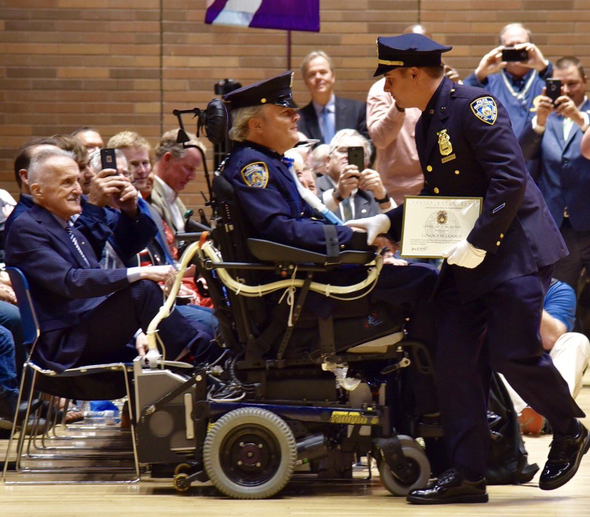 NYPDPC's tweet image. Det. McDonald, 59, who loved cops/community/life &amp;amp; @NYRangers, has passed. Source of inspiration &amp;amp; incredible hope to people the world over.