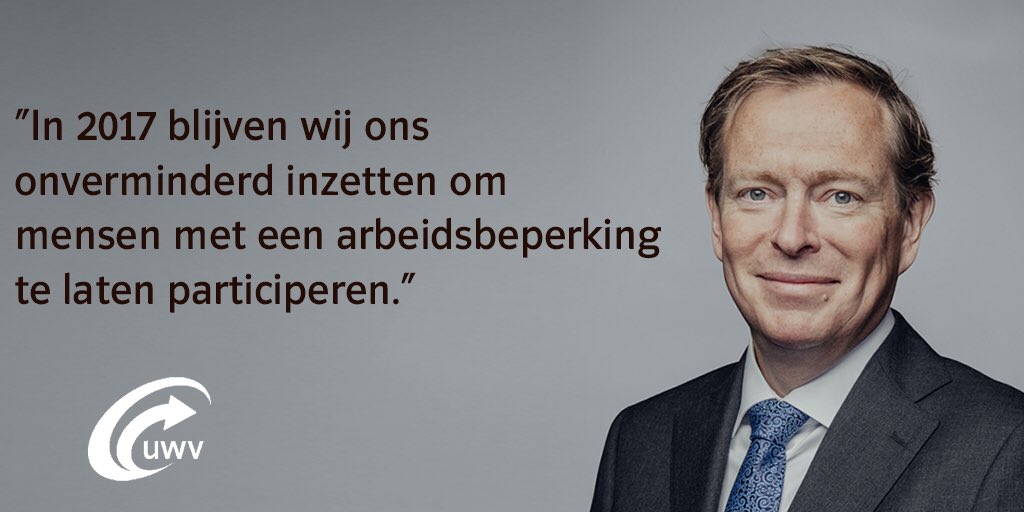 Bruno Bruins over de  kandidatenverkenner arbeidsbeperkten voor werkgevers.  Nieuwjaarsrede #UWV2017 #banenafspraak uwv.nl/overuwv/pers/n…