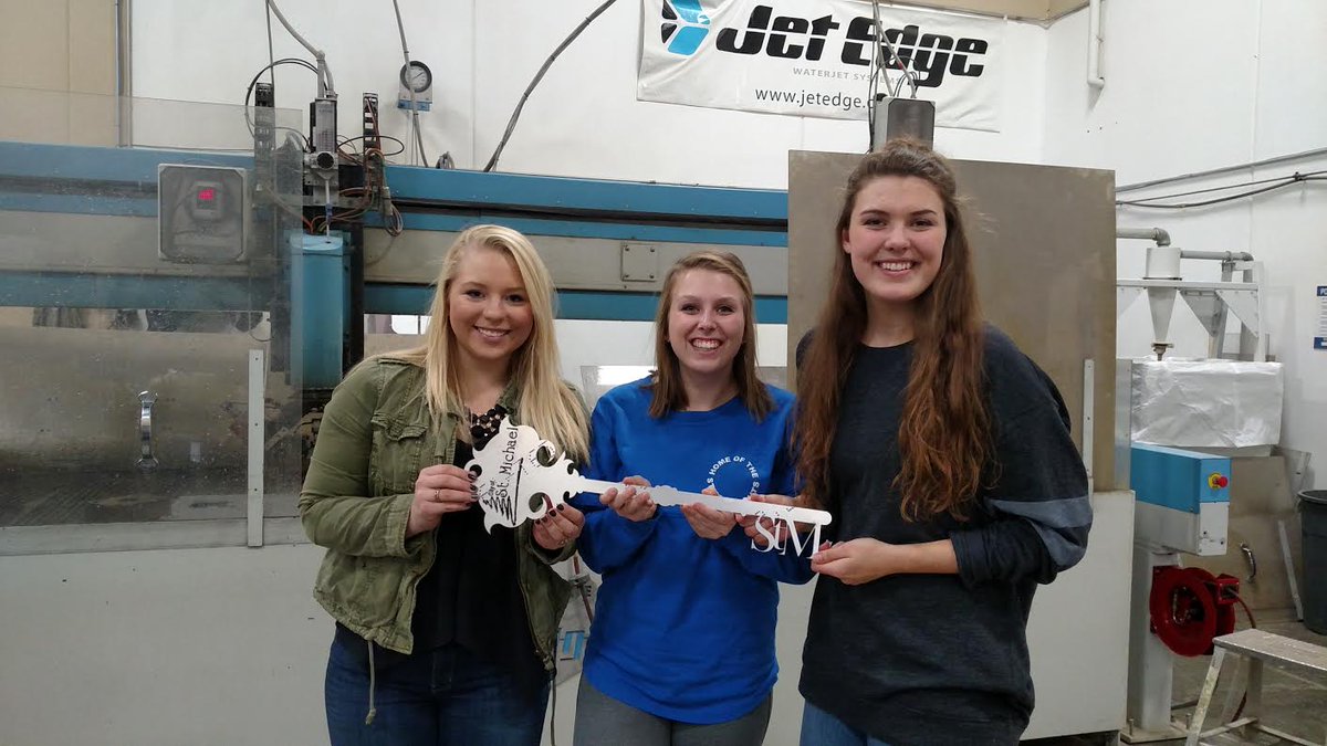 stmarotary's tweet photo. Our newest social media team! Holding the key to the city https://t.co/JU9RAAFVwg