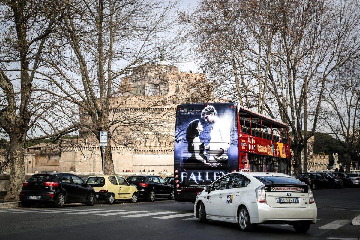 Fallen_Series's tweet photo. Let's take the bus to Sword and Cross! #Fallen poster on a bus at Castle  Sant'Angelo. Via @GiusySantoro https://t.co/VHG13uMICJ