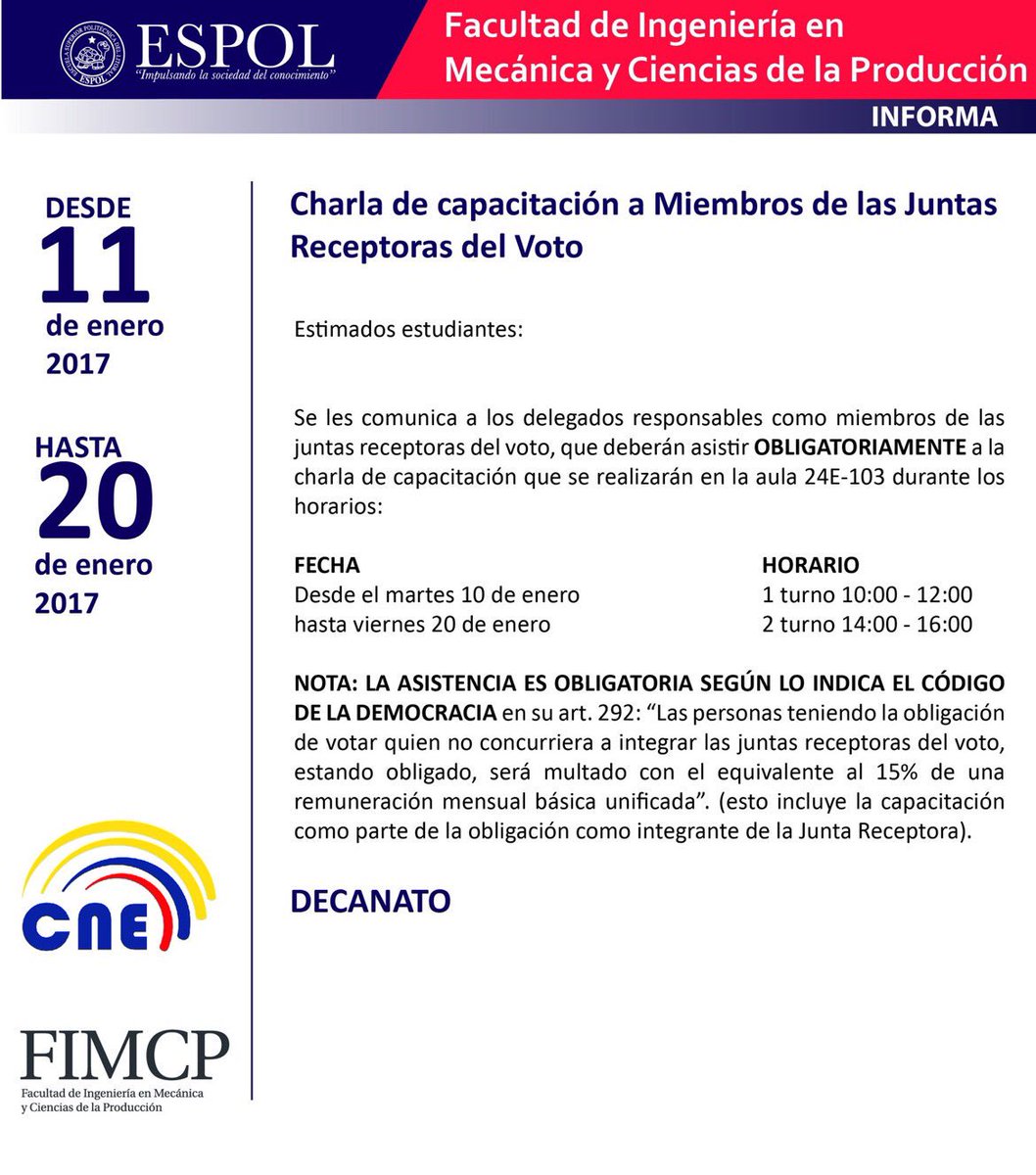 espolfimcp's tweet photo. Capacitación a miembros de las juntas receptoras del voto #FIMCP https://t.co/0mcsjgm1lk