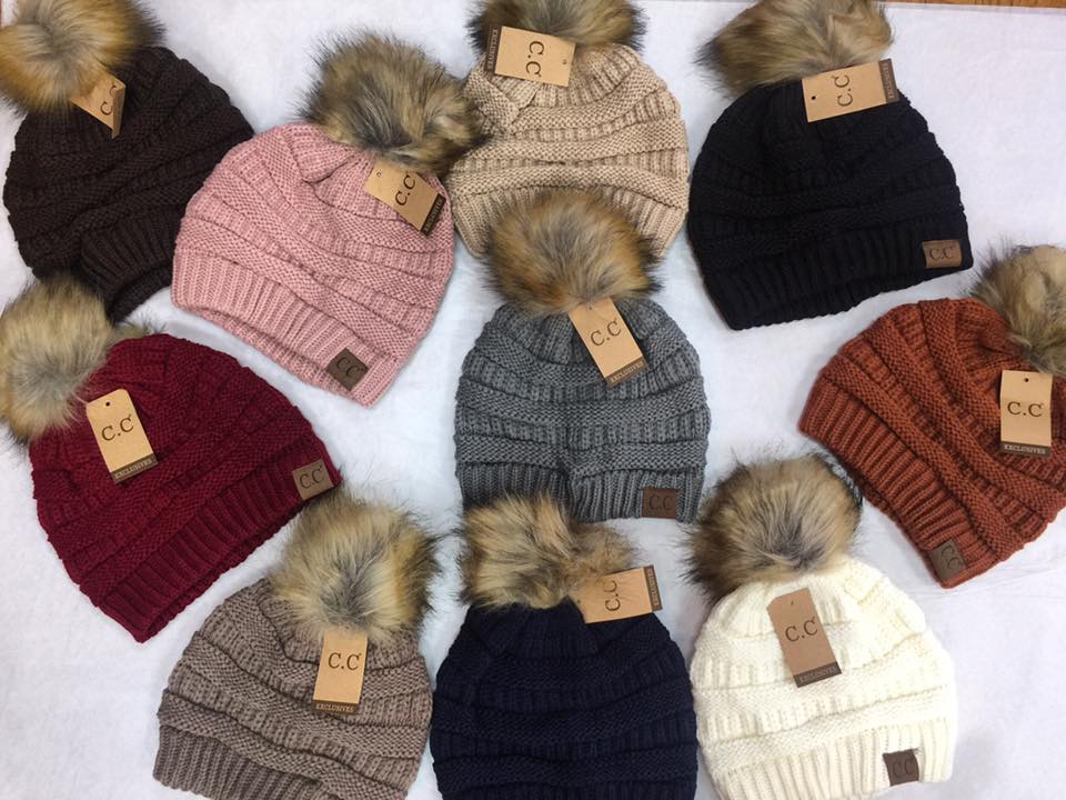 Luxe_Chatt's tweet photo. CC Pom Beanies are IN•• $23.99! Call to hold/pay over the phone or order to ship! #localchastyle #frazierave #shoplocal #luxeboutique https://t.co/3tek5OOy0v