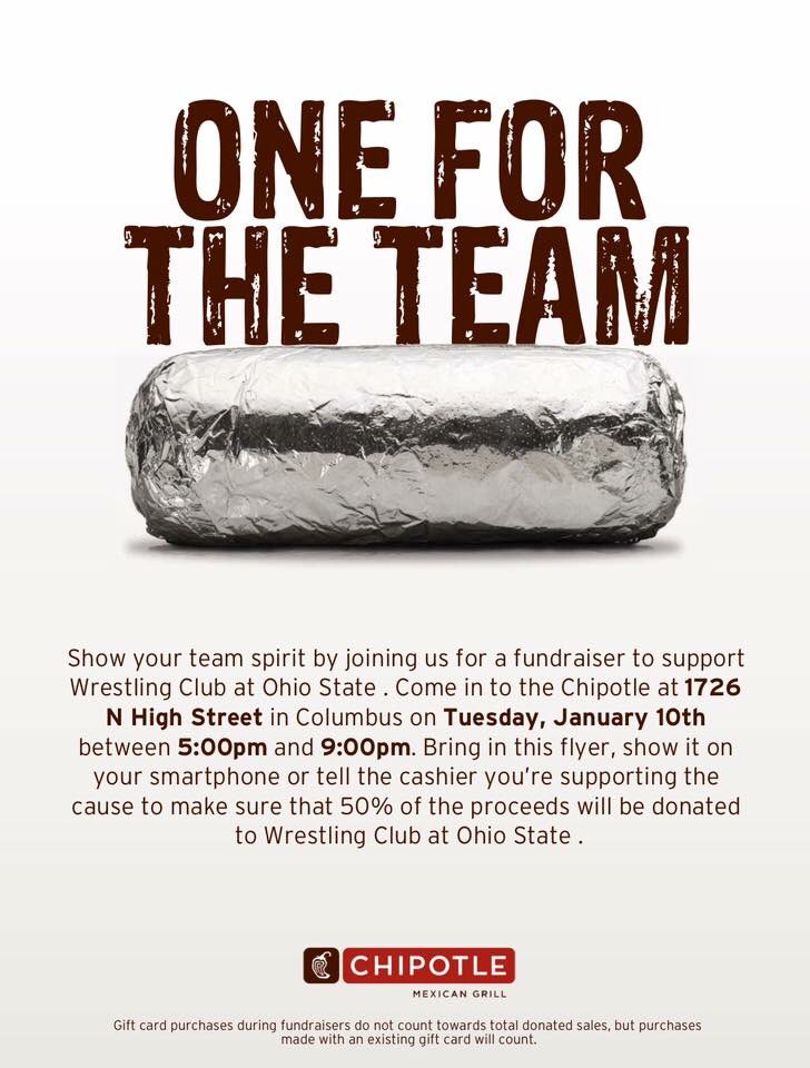 Chipotle fundraiser tonight!