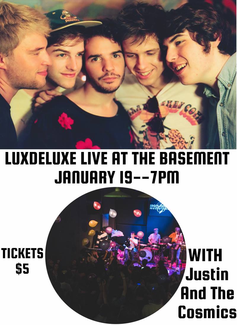 Don't Miss <a href="/JustinCosmics/">Justin & The Cosmics</a> w/ <a href="/luxdeluxeband/">LuxDeluxe</a> on January 19th! Tickets are available now! ticketweb.com/t3/sale/SaleEv…
