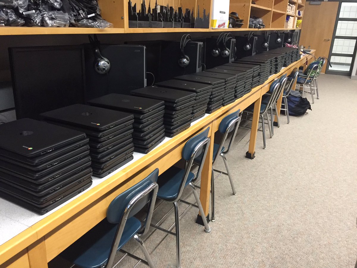 kwinsper's tweet image. Student tech team is working hard to get the chromebooks ready for our 6th &amp;amp; 7th graders! #technps
