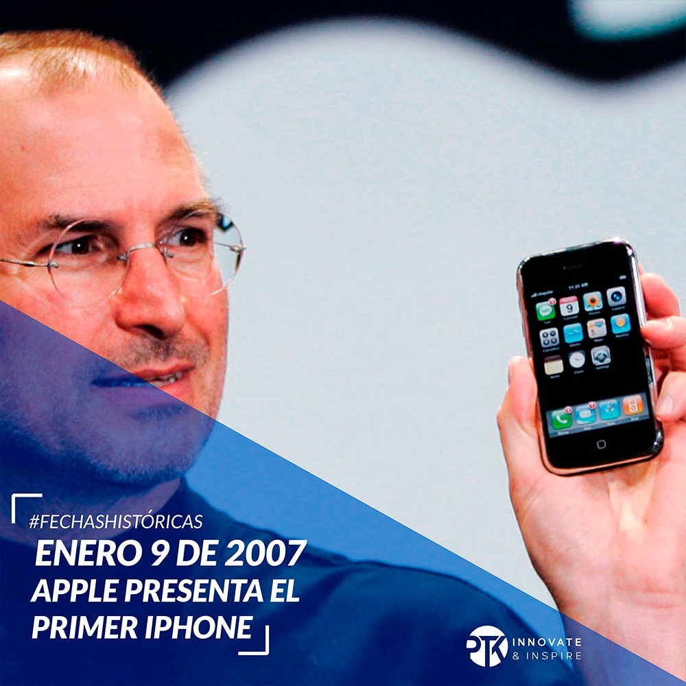 PTK_SAS's tweet photo. “Hoy vamos a hacer algo de historia" fueron las palabras de Steve Jobs en el lanzamiento del iPhone hace 10 años #Tecnología #Undíacomohoy https://t.co/IcPuBkE9jH