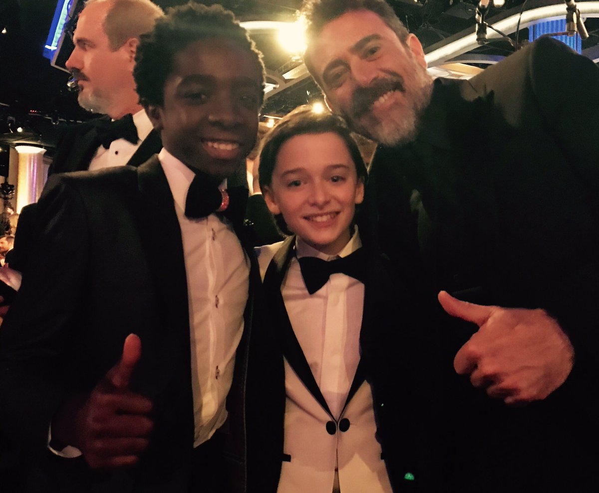 These <a href="/Stranger_Things/">stranger things</a> kids rock. My favorite part of <a href="/goldenglobes/">Golden Globes</a> Cool as hell, all of em.
