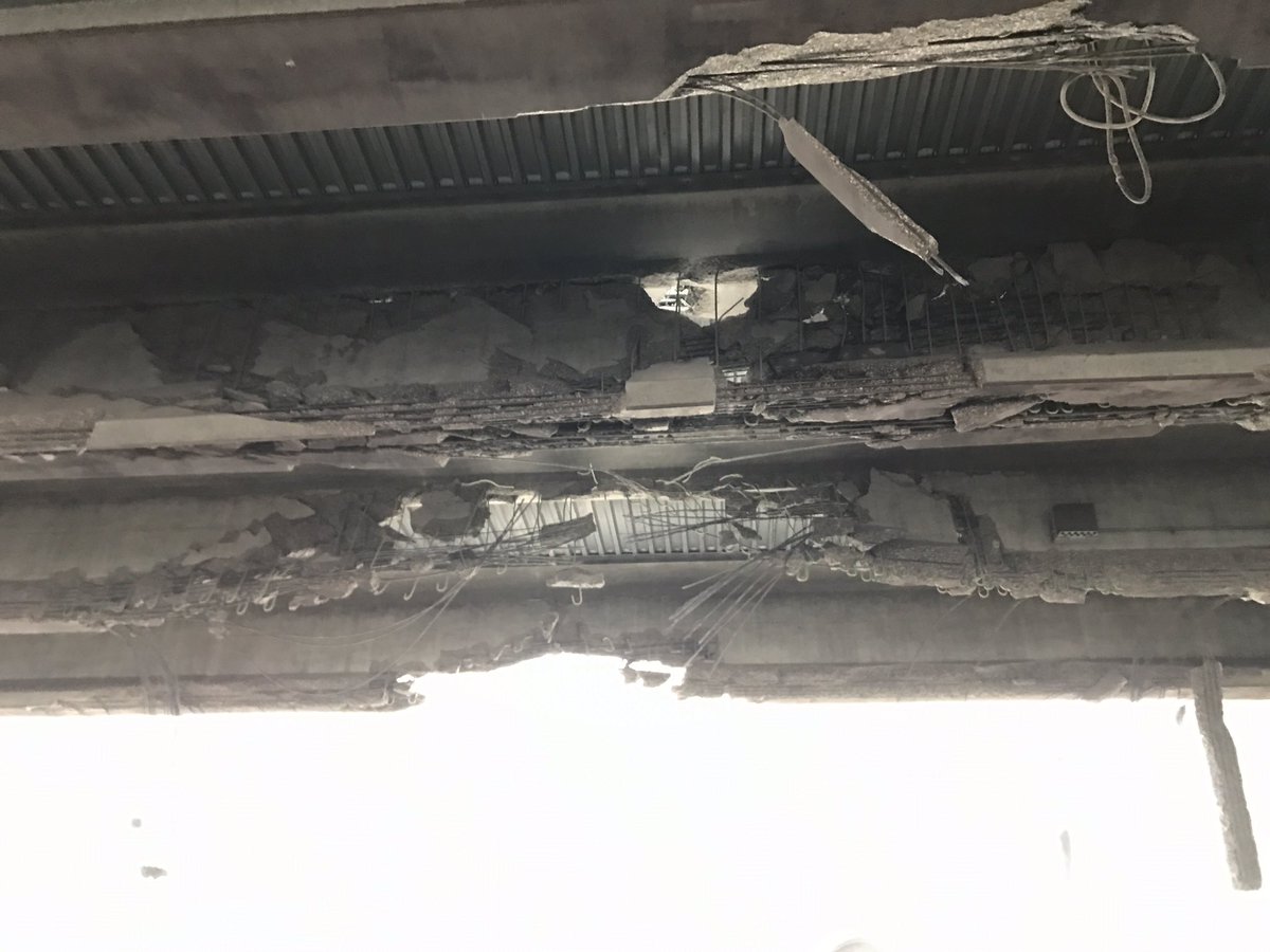 Preparation has begun for tonight's demolition of the damaged bridge beams #emergencyresponse #riethriley @RiethRileyIN <a href="/TrafficWise/">INDOT TrafficWise</a> <a href="/INDOT/">INDOT</a>