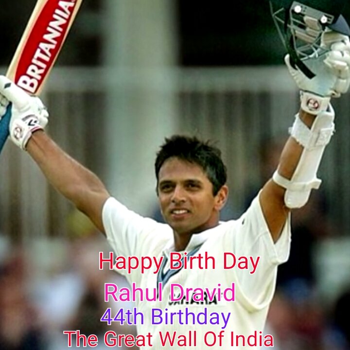 Happy Birth Day Rahul Dravid Sir , 44th Birthday 