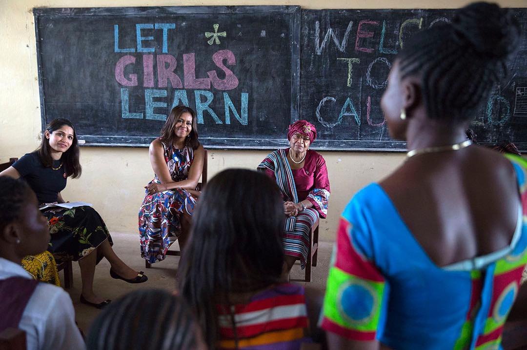 'A new generation sets its sights higher because it has you as a role model' —@POTUS on @FLOTUS