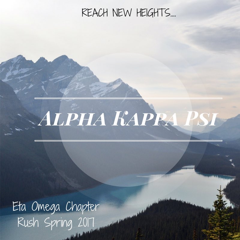 Stop by the Student Org Showcase tomorrow, 1/11, and meet the brothers of Alpha Kappa Psi in the Student Union room 340 from 4:30-7pm