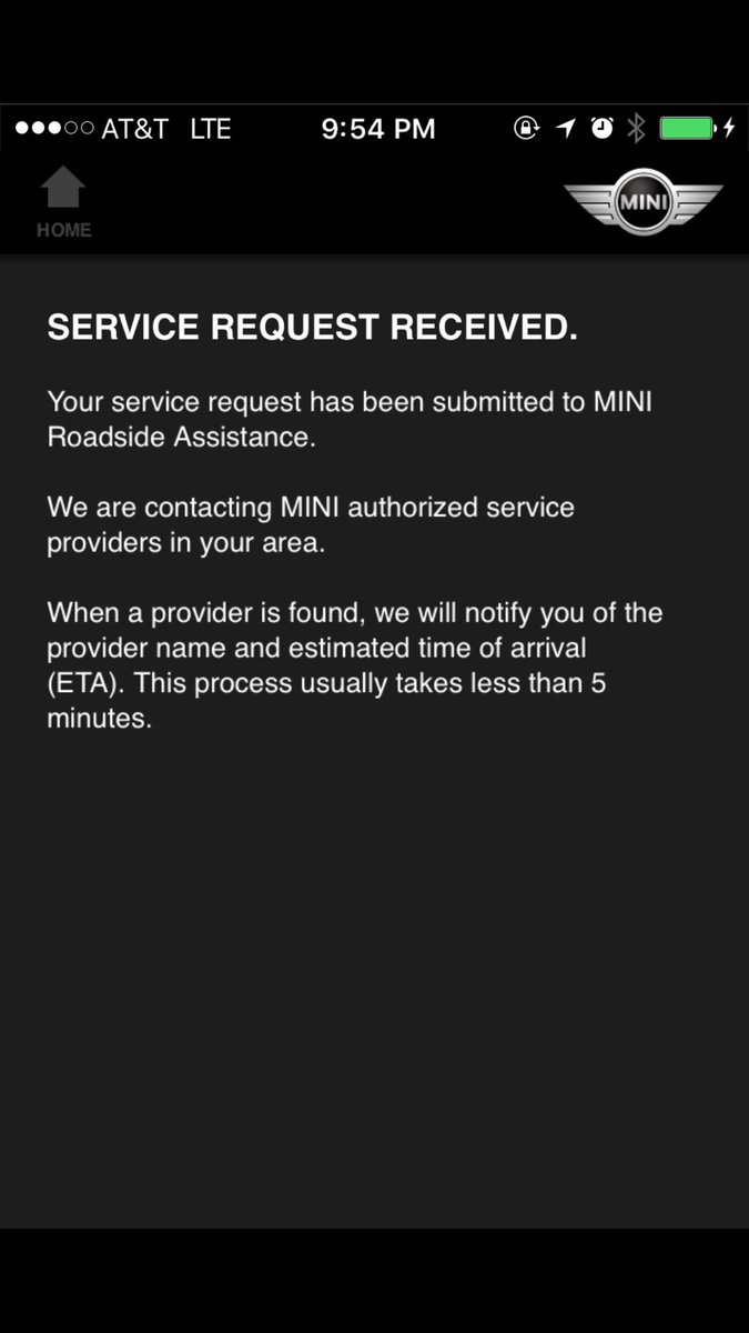 SchnitzelandBoo's tweet photo. Had to call @MINI #roadsideassistance today. What a joke. 12 hours later and NO HELP. https://t.co/UgokPgBnzj