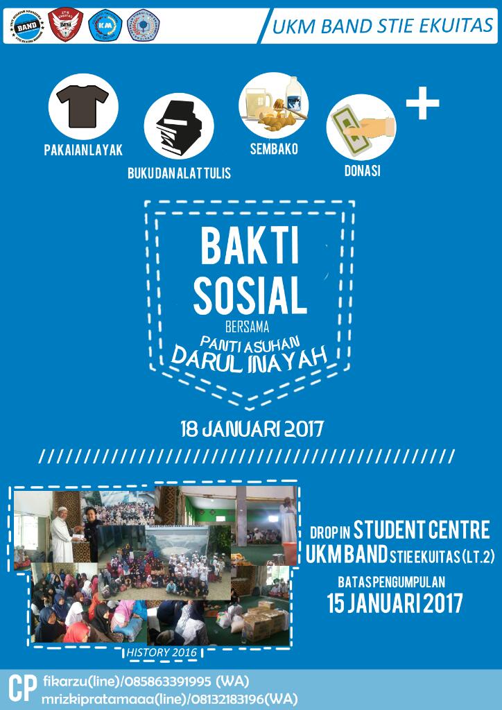 Untuk teman" yg berminat memberikan bantuan, bisa kumpulkan di sekre kami ya :) batas pengumpulan 15 jan 2017 :)