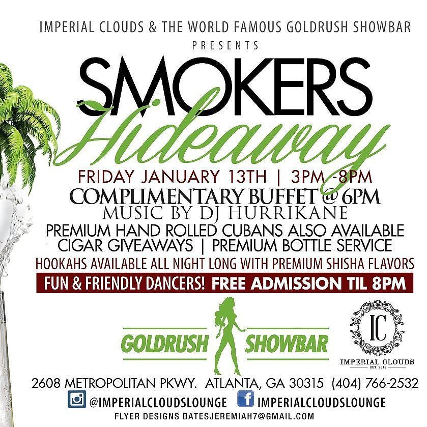 SmartMouthT's tweet photo. Friday 13th It's going down!!!!! @Imperialcloudslounge Is Hosting Our Very Own Smoker's Hi… https://t.co/lCL8hTeATc https://t.co/dHoibEet50