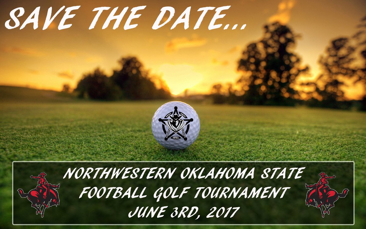 nwosufootball's tweet photo. Lock in the date for our 21st Annual NWOSU Football Auction and Golf Tournament. The premier golf event in Northwest Oklahoma! https://t.co/ZGTV85Np8G
