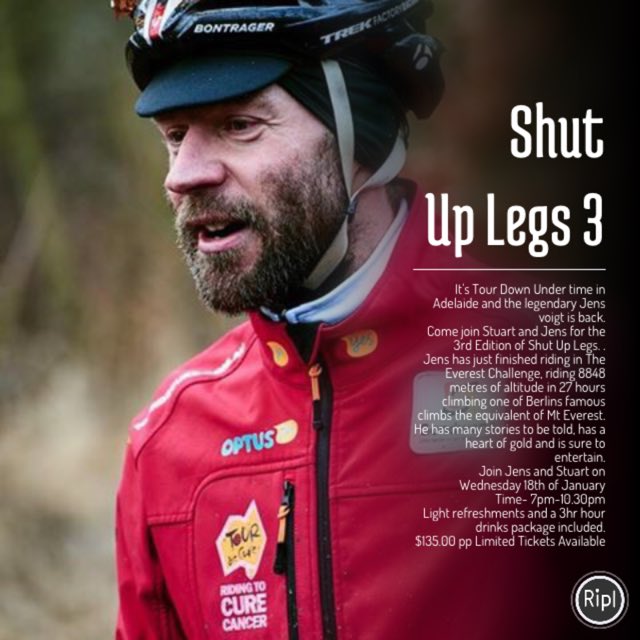 Theveloprecinct (@veloprecinct) on Twitter photo Don't miss an exclusive night with legend Jens Voigt <a href="/thejensie/">Jens Voigt</a> <a href="/StueyOG/">Stuart O'Grady OLY</a>
trybooking.com/251903 Don't miss an exclusive night with legend Jens Voigt <a href="/thejensie/">Jens Voigt</a> <a href="/StueyOG/">Stuart O'Grady OLY</a>
trybooking.com/251903
