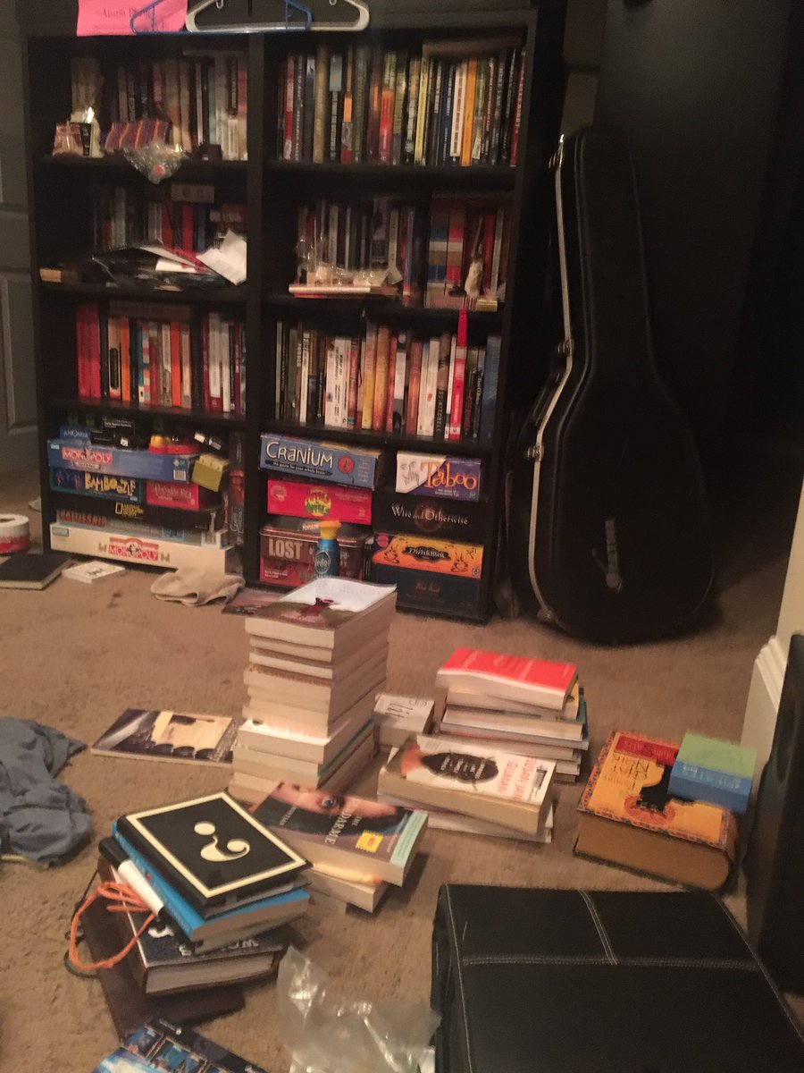 poetinpinkshoes's tweet photo. What happens when I try to "clean the house"... #bookpeopleproblems #shelflife #warlit #writerhouse #reorganization #books https://t.co/hKNdM4ErDL