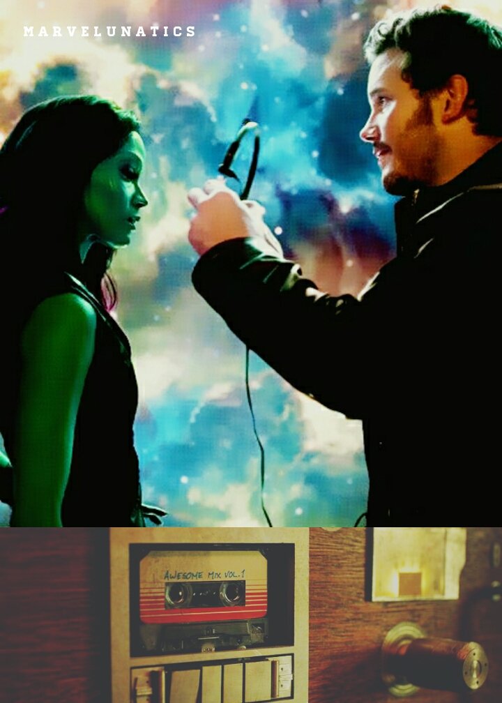 marvelunatics's tweet photo. "Let the song guide your heart to your true love." 🎶💘
#GuardiansOfTheGalaxy #Marvel #ZoeSaldana #ChrisPratt #Quotes #Gamora #StarLord https://t.co/tN0oWEDmWd