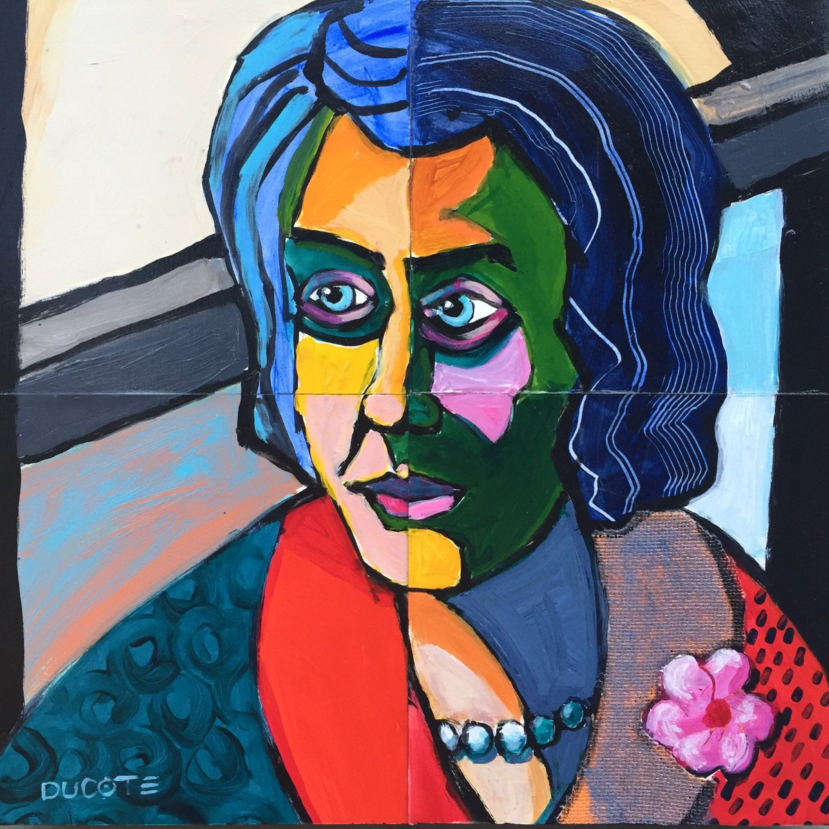 Frank Ducote's Portrait of Lady X at the Works on Paper Show at the FCA Gallery until January 22. #contemporaryart #interiordesign #fineart