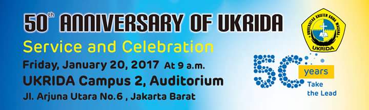 50th Anniversary Of UKRIDA!
Lokasi : Auditorium Kampus 2 UKRIDA.
see you guys 😉
<a href="/BEMUKRIDA/">BEM UKRIDA</a> <a href="/UKRIDA/">Kampus UKRIDA</a>