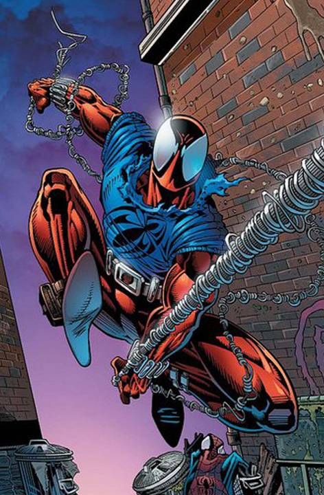 PAComicExaminer's tweet photo. New #ScarletSpider costume is more a clone of #Spidercide's costume than #BenReilly's original. #SpiderMan #CloneConspiracy #comics #NCBD https://t.co/VqYcCYLP0K