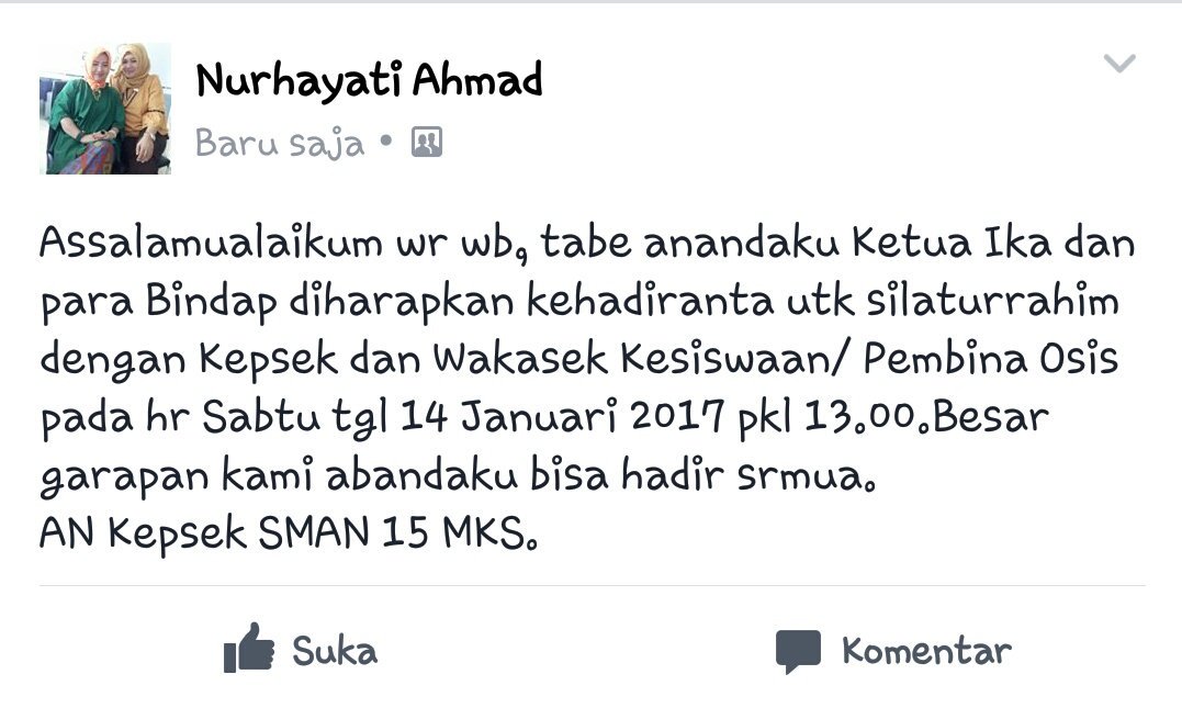 Untuk para pendamping ekskul agar kiranya bisa manghadiri undangan dari kepala sekolah terimakasih
