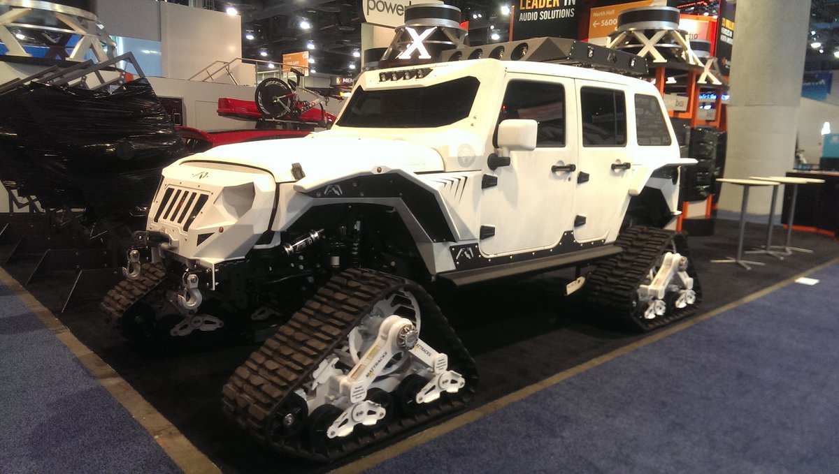CCSDayton's tweet photo. Is there no end to the cool things that you can find at #CES2017? We had to stop & stare at the #ArcticFrog #Jeep in the @PowerBassUSA booth https://t.co/9rUOQvVsGw