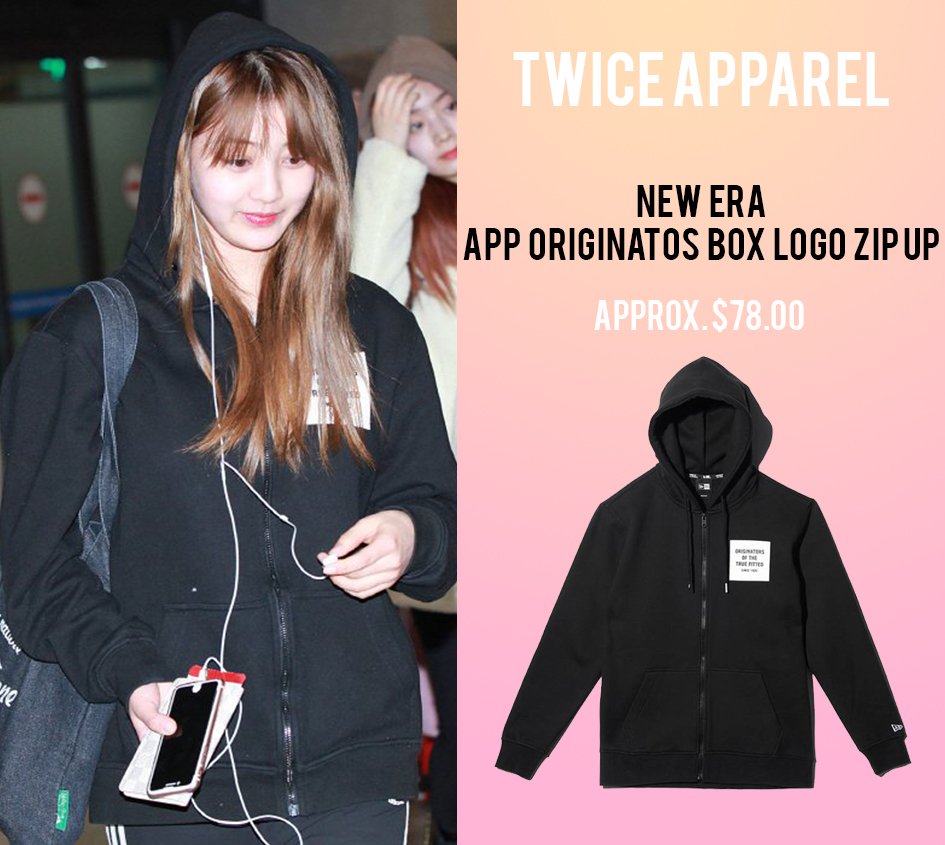 Twice Apparel Jihyo New Era App Originatos Box Logo Zip Up Approx 78 00 Jihyo Twice 지효 트와이스