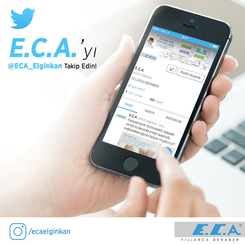 Anında, aktif iletişim için <a href="/ECA_Elginkan/">E.C.A.</a> 'ı takip edin!