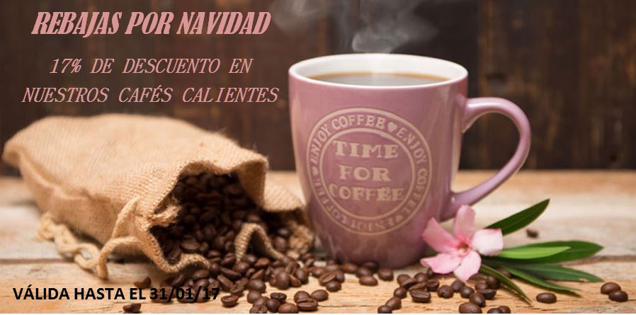 ¿A quien no le apetece un café caliente con este frío? NINGUNO MEJOR QUE EL NUESTRO Y ADEMÁS AHORA TENEMOS ESTA REBAJA. No te la pierdas.😊😊