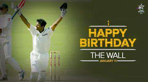 Commitment, Consistency, Class. Here\s wishing a very Happy Birthday to Rahul Dravid 