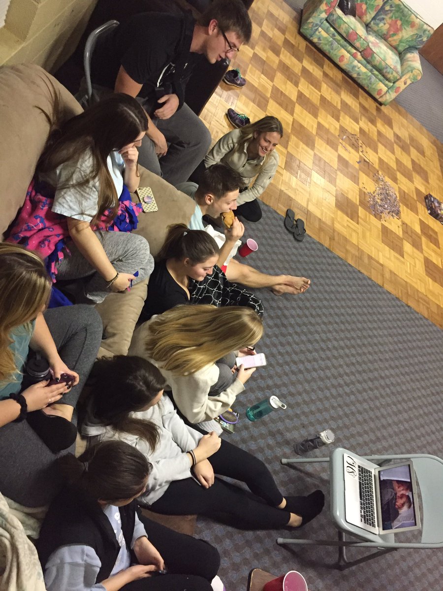 MAB_Charleston4's tweet photo. The girls have officially roped the boys into watching The Bachelor🌹#MABonding https://t.co/Aow7EshZ0T