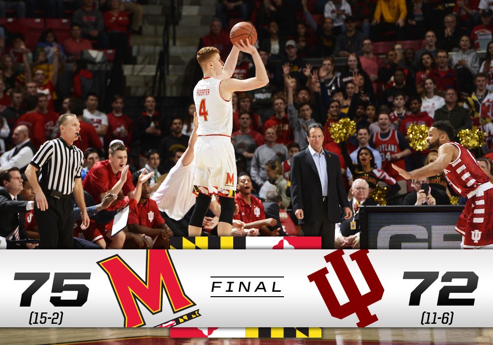 TerrapinHoops's tweet photo. TERPS WIN! 

Boy does that one feel good! #FearTheTurtle https://t.co/lT48RnHHUw