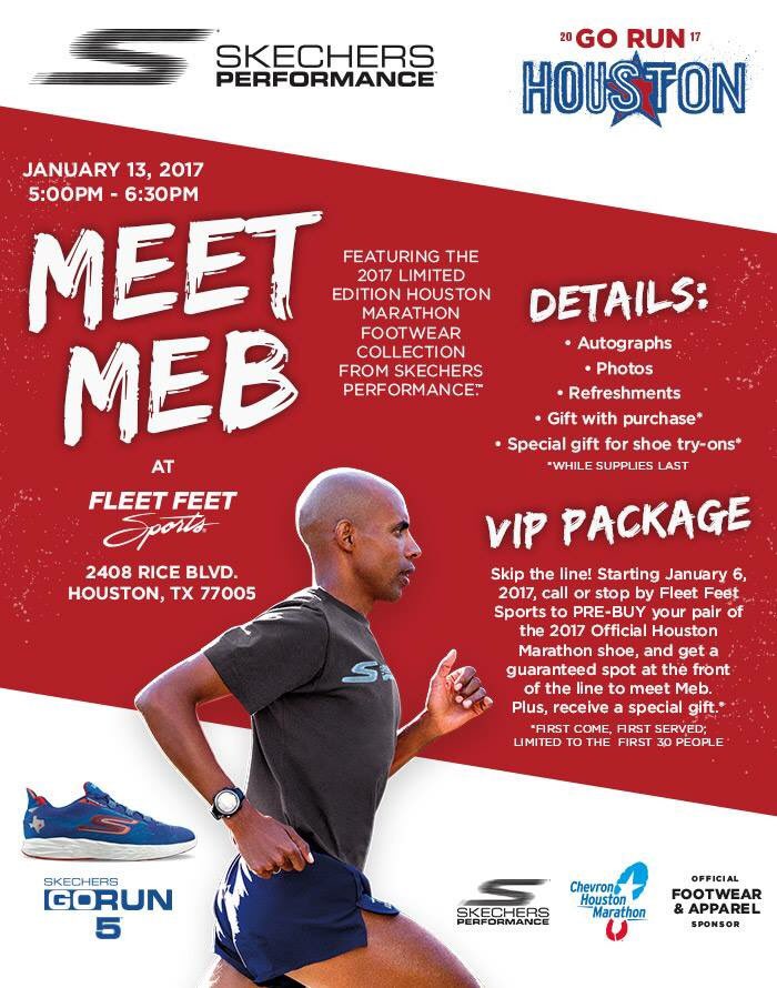 Meet elite marathoner &amp; Olympian <a href="/runmeb/">meb keflezighi</a> THIS Friday at our Rice Village store 5-6:30pm.  Get an autograph, photo &amp; gift w/ purchase!
