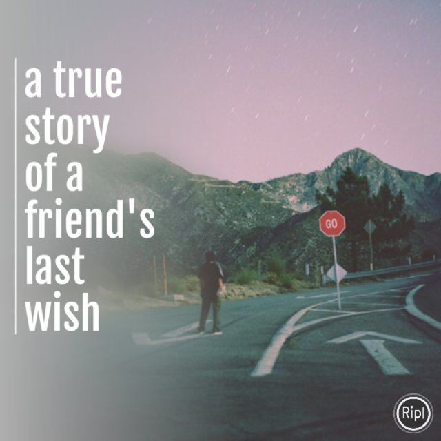 What would be your last wish to your friends? #quote via Ripl.com