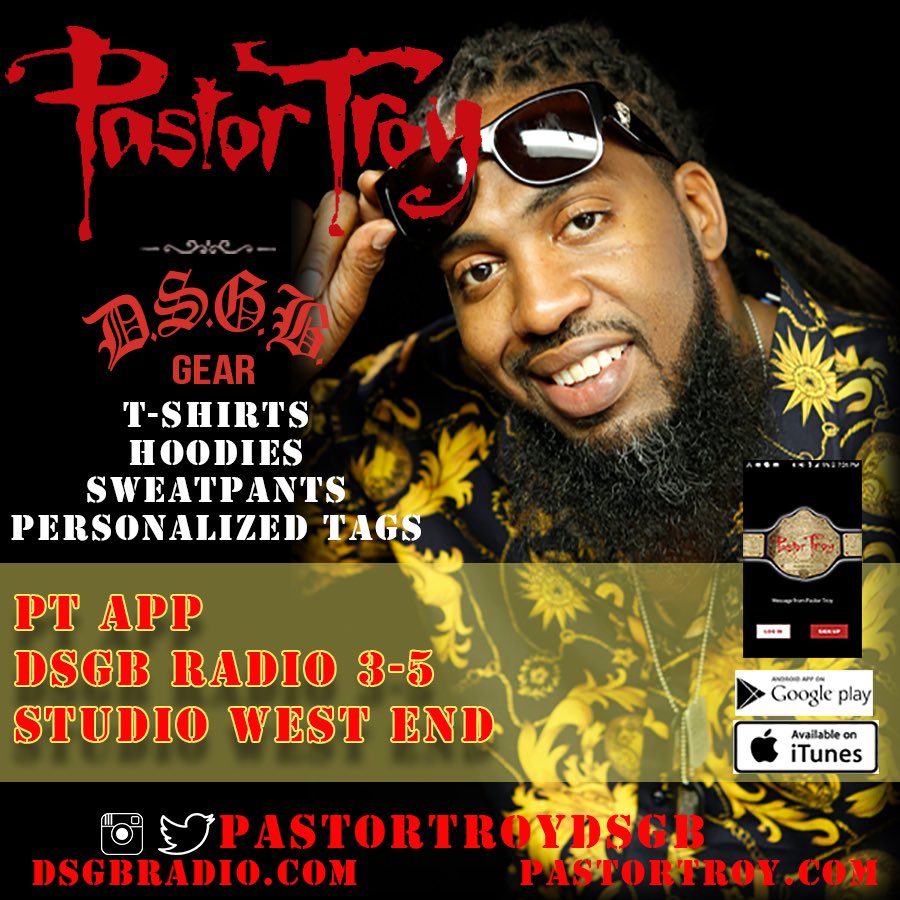 PastorTroyDSGB's tweet photo. #DSGBGEAR #COMINGSOON #POWEREDBY  https://t.co/XJtJazqS2j @PastorTroyDSGB #PTAPP #CLOTHINGLINE  #YUNGLEGEND #2017 https://t.co/EfLQdeuUk0