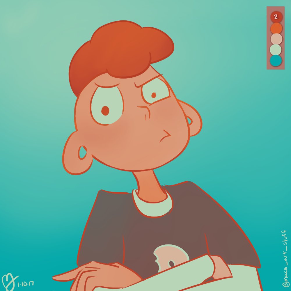 “Donut boy in palette 2. Been forever since I drew any SU characters.... Yay.”