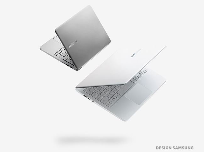 Samsung's tweet image. #Samsung #Notebook9 redefines itself from 3 premises. Lighter, easier, smoother. Find out #Notebook9 design story. bit.ly/2ibhWF7