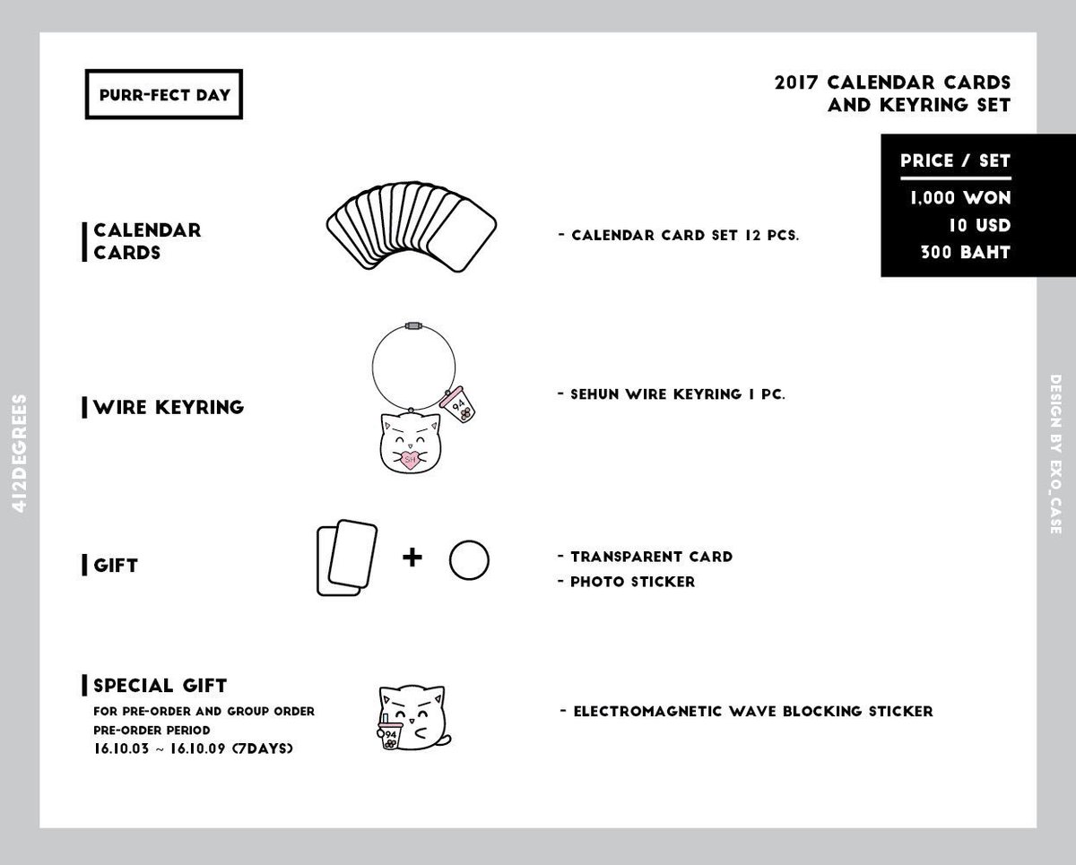 412degrees's tweet image. 🎉STOCK SALE!
✿ PURR-FECT DAY ✿  재고판매
2017 Calendar Card and Wire Keyring 
☟
THAI : goo.gl/cgZiFt
OVERSEA : goo.gl/3bKzd5