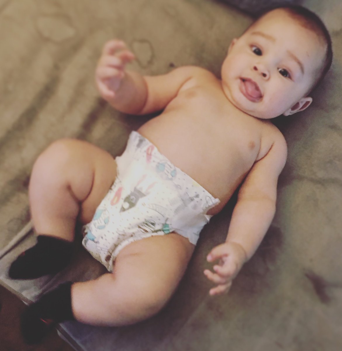RickJCombs4's tweet photo. Just chewing on his tongue 👅 while in the most comfortable space diaper 🚀 ⭐️ 👩‍🚀 there is. @Honest #Honest https://t.co/5bOqQecfj0