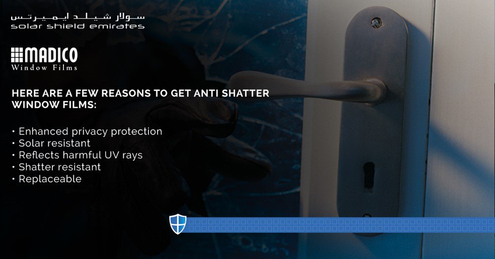 UAESolarShield's tweet photo. Here are a few reasons to get Anti Shatter window films: https://t.co/2sLvk4M7re
#tinted #windowstinted #tints #Dubai #UAE #dxb https://t.co/LDFlRExg3U