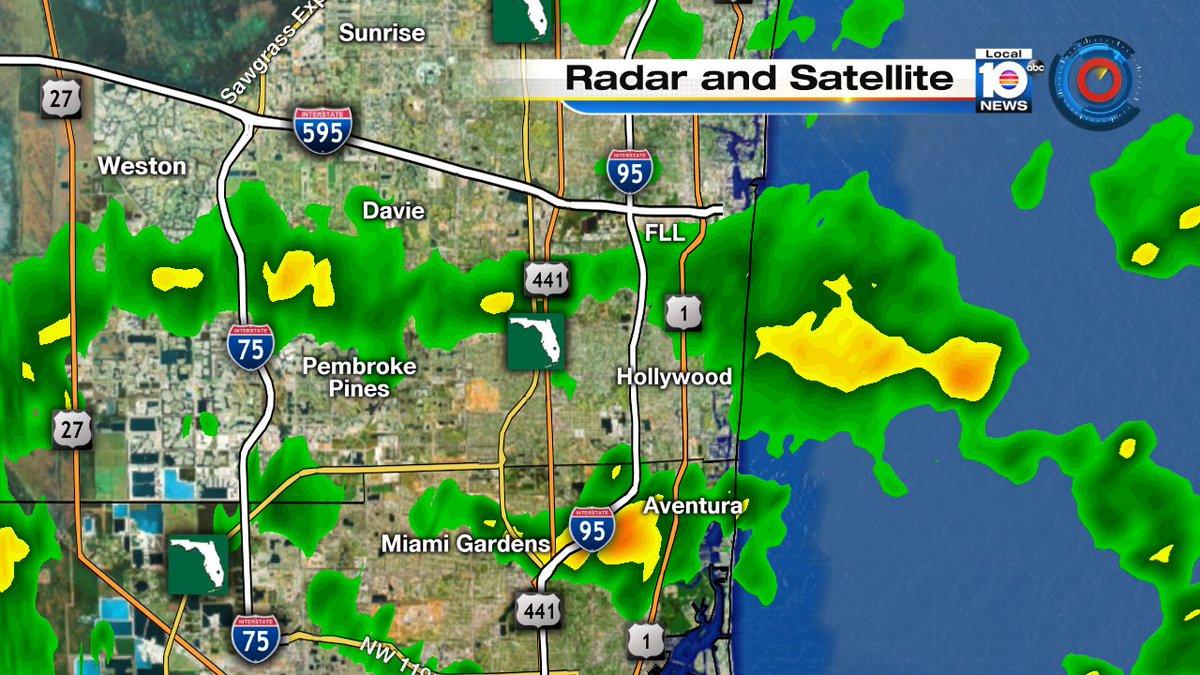 Showers still moving in off the east breeze. Watch Meteorologist Julie Durda for more on the forecast. https://t.co/NlQBzAQZeL