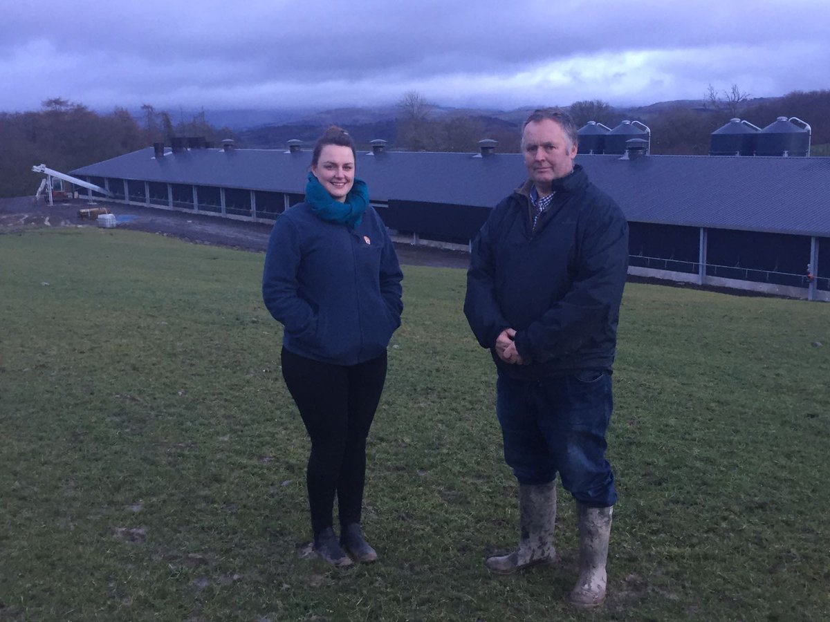 . <a href="/freerangegwenda/">Gwenda Wozencraft</a> with Fred Powell &amp; his new #BigDutchman shed, nearly ready for 32,000 pullets coming mid-Feb. Coverage in <a href="/rangermagazine/">Ranger Magazine</a>