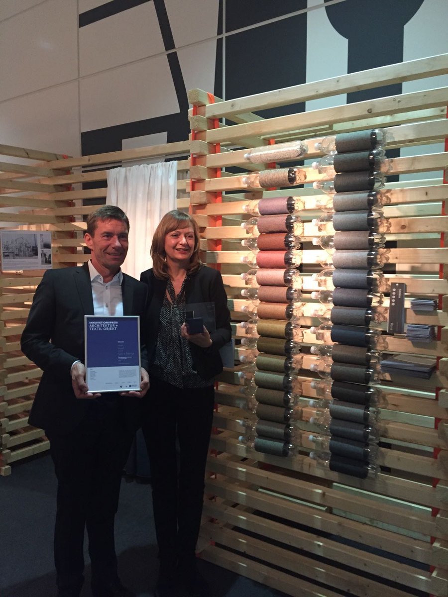 Our #Rivetfabric won the <a href="/heimtextil/">Heimtextil</a> Innovationspreis Architektur + Textil Objekt Award last night. Product story: ow.ly/g4R9307TgZv