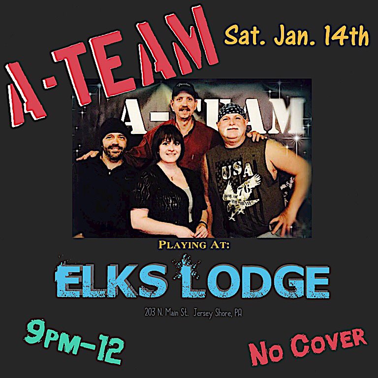 ATeamBand's tweet photo. Come on out This Saturday! #livemusic #classicrock #musicians #follow #followme #music #rock #pa #lycomingcounty https://t.co/qRq9ZnYP21