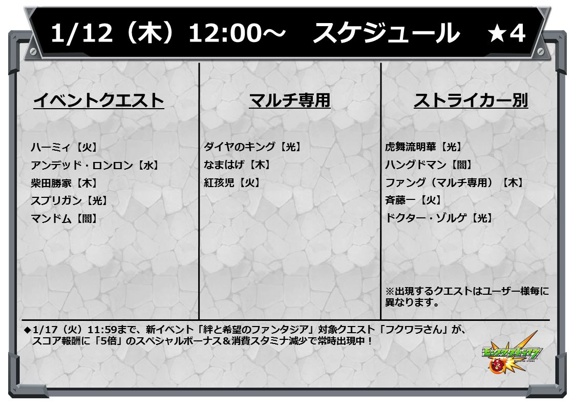 モンスト 17年1月11日 水 ツイ速まとめ