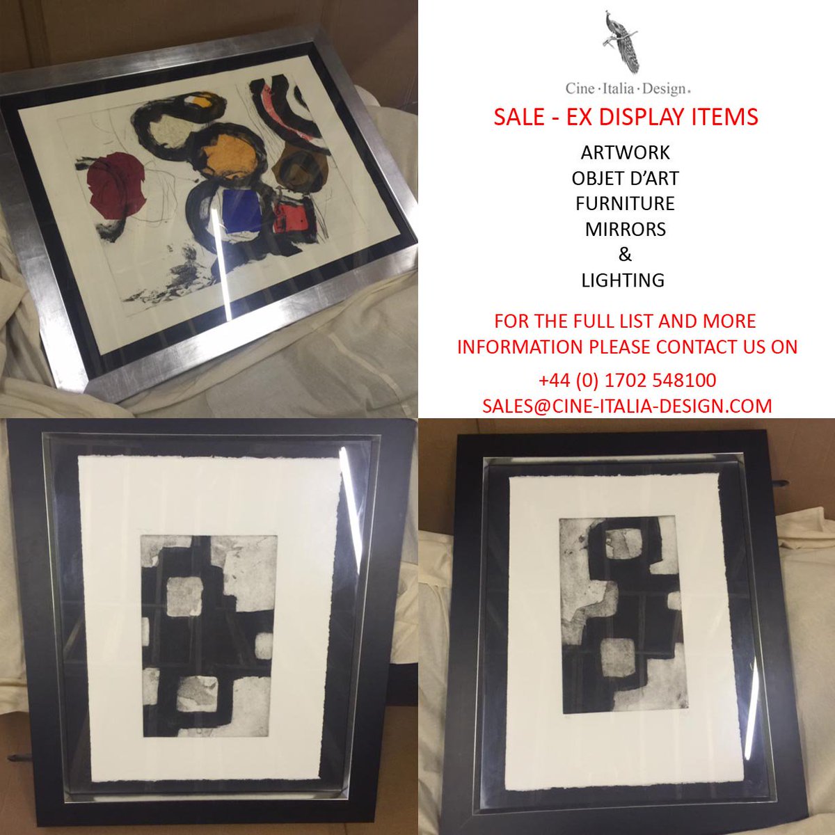 Why not take a look at our Sale Items List. Contact Cine Italia Design Ltd for more information.