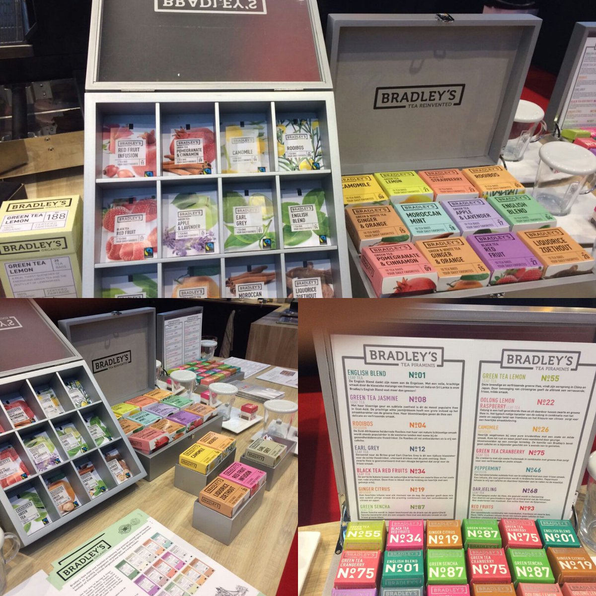 Naast veel koffie hebben we ook een heel mooi thee assortiment! De <a href="/Bradleystea/">Bradley's</a> variatie thee (envelopjes) is geheel in nieuwe uitstraling.