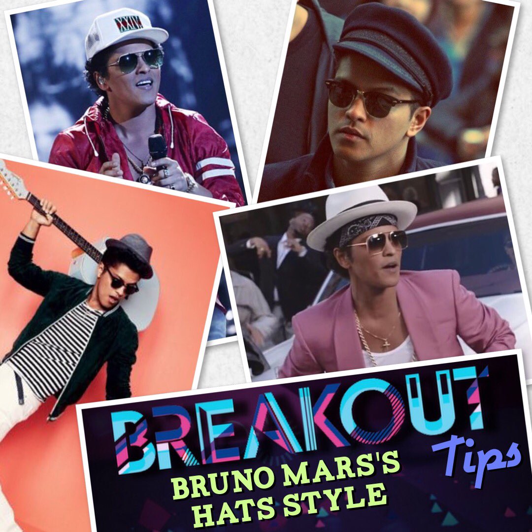 BreakoutNET's tweet photo. Hey Guys!! Buat kalian yang suka pake topi, coba cek Style Bruno Mars kalo lagi pake topi. Kece kann?? #BreakoutNETTips https://t.co/Hrw0NWPXPx